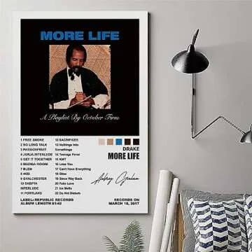 YELLOWV Drake Canvas Poster for Aesthetic Room Decor