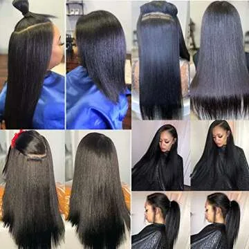 Y WIGS 40 Pieces Yaki Straight Tape In Hair Extensions Real Human Hair Remy Tape In Extensions 100g 16" NC(Natural Brown)