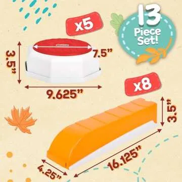 Acorn Avenue Balance Beam and Toddler Stepping Stones 13 Pieces, Non-Slip Plastic Balance Stackable Stepping Stones, Sensory Toys for Toddlers, Indoor or Outdoor Play, Easy Storage