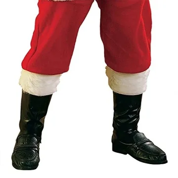 Rubies Red Flannel Santa Suit with Gloves for Adults