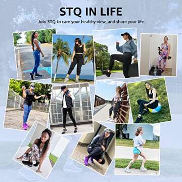 STQ Womens Slip on Walking Shoes Breathable Non Slip Work Shoes Comfortable Air Cushion Orthopedic S...
