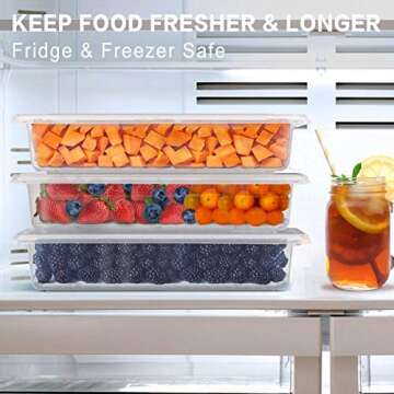 SILIVO Fridge Produce Saver Containers (3 Pack) - 2.5L Drain Tray Keeps Veggies, Fruits, Lettuce Fresh