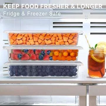 SILIVO Fridge Produce Saver Containers (3 Pack) - 2.5L Drain Tray Keeps Veggies, Fruits, Lettuce Fresh
