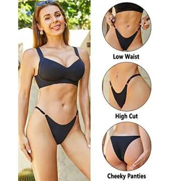 Which is Adjustable Seamless Underwear for Women String Bikini No Show Cheeky Panties Underwear Women Pack 6 XS-L