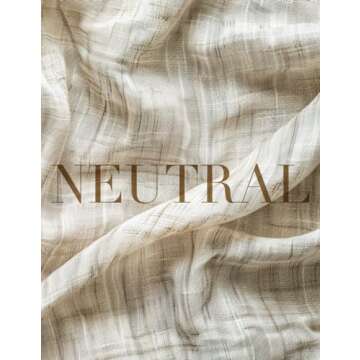 Neutral Aesthetics: Oversized Beige Decorative Book for Display and Stacking, Coffee Table Beauty, M...