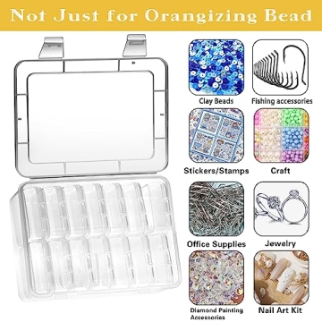 Mathtoxyz Small Bead Organizers for Craft Supplies