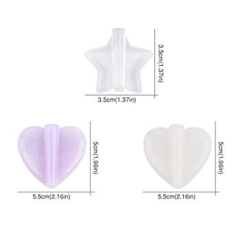 TXMOYI 3 Set Nail Embossed Mold Metal Frame Bending Curve Shaping Nail Tools Star Heart Acrylic Nail Art Bender Equipment for Nail Charms 3d Decors Design