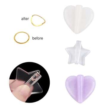TXMOYI 3 Set Nail Embossed Mold Metal Frame Bending Curve Shaping Nail Tools Star Heart Acrylic Nail Art Bender Equipment for Nail Charms 3d Decors Design