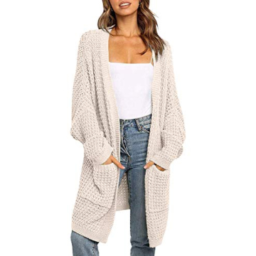 Stylish YIBOCK Women's Loose Knit Kimono Sweater