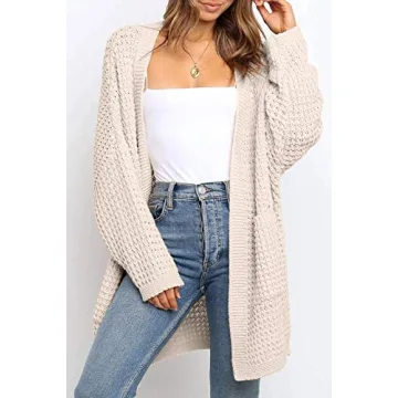 Stylish YIBOCK Women's Loose Knit Kimono Sweater