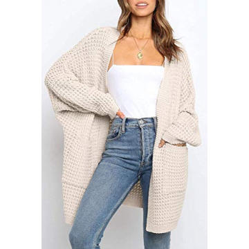 Stylish YIBOCK Women's Loose Knit Kimono Sweater