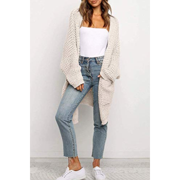 Stylish YIBOCK Women's Loose Knit Kimono Sweater