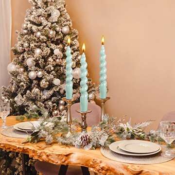 Kandelo Taper Candles, Elegant Dinner Candles Set of 2