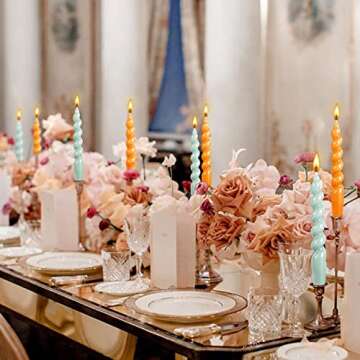 Kandelo Taper Candles, Elegant Dinner Candles Set of 2