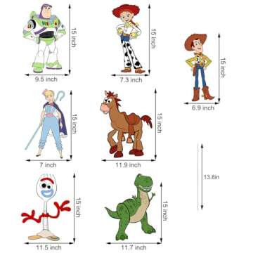Toy Inspired Story Birthday Party Supplies, 7PCS Yard Signs with Stakes, Outdoor Lawn Party Decor, T...