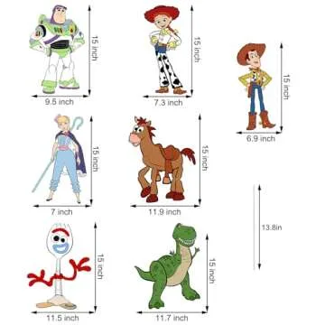 Toy Inspired Story Birthday Party Supplies, 7PCS Yard Signs with Stakes, Outdoor Lawn Party Decor, T...
