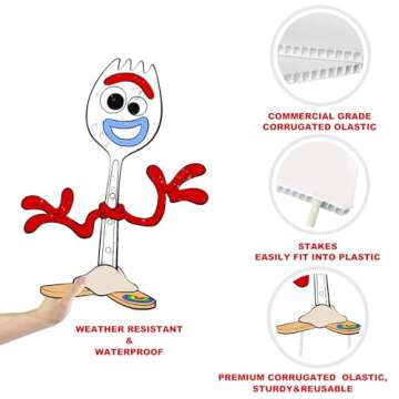 Toy Inspired Story Birthday Party Supplies, 7PCS Yard Signs with Stakes, Outdoor Lawn Party Decor, Toy Inspired Story Party Decorations, Yard Signs for Toy Inspired Story Theme Birthday Party