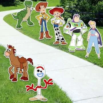 Toy Inspired Story Birthday Party Supplies, 7PCS Yard Signs with Stakes, Outdoor Lawn Party Decor, Toy Inspired Story Party Decorations, Yard Signs for Toy Inspired Story Theme Birthday Party