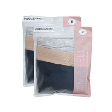 Emprella Boy Shorts Underwear for Women - 8-Pack Comfort