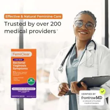 FemiClear (BV Symptoms - Vaginal Ointment for Fishy Odor, Excess Discharge, Itching & Discomfort Due to Bacterial Vaginosis, All-Natural and Organic Ingredients, 2-Day Dose