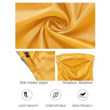 Stylish Strapless Satin Maxi Dress for Weddings