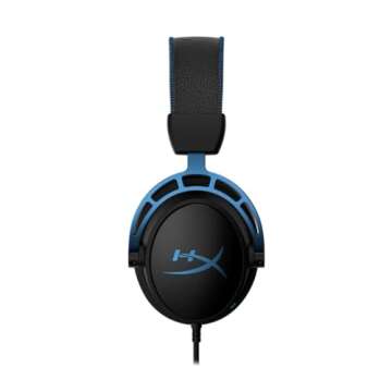 HyperX Cloud Alpha S - PC Gaming Headset, 7.1 Surround Sound, Adjustable Bass, Dual Chamber Drivers, Chat Mixer, Breathable Leatherette, Memory Foam, and Noise Cancelling Microphone - Blue