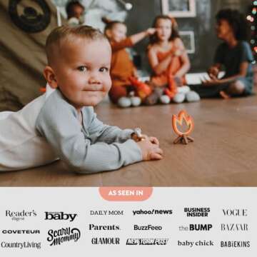 Lucy Darling Camper Baby Teether Set, 2 Pcs Textured Silicone Teething Toys, 0+ Months Baby Essentials for Infant Girl or Boy, BPA-Free Teething Relief & Chew Toy, Easy to Hold, Chew & Clean Teethers