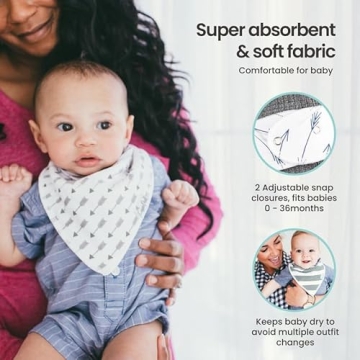 Stylish Copper Pearl Bandana Bibs for Drooling Babies