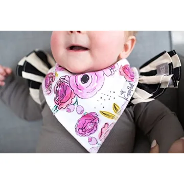Stylish Copper Pearl Bandana Bibs for Drooling Babies