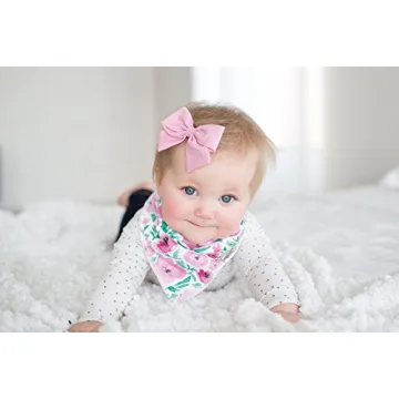 Stylish Copper Pearl Bandana Bibs for Drooling Babies