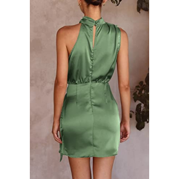 PRETTYGARDEN Women's Satin Cocktail Dress for Summer