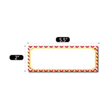 Big Magnetic Dry Erase Labels Name Plates White Board 32 Labels 8 Colors,5.5" x2"