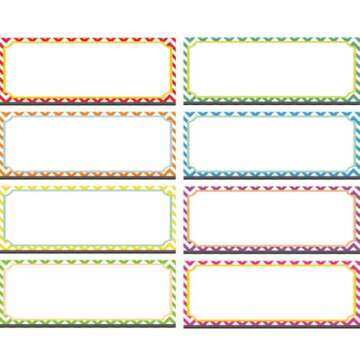 Big Magnetic Dry Erase Labels Name Plates White Board 32 Labels 8 Colors,5.5" x2"
