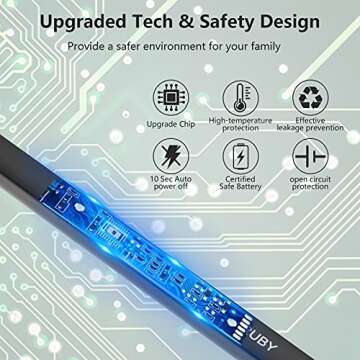 MEIRUBY Lighter Electric Candle Lighter Long Electronic Rechargeable USB Lighter Arc Windproof Flameless Lighters for Candle Camping BBQ Birthday Women's Day Gifts for Women Mom Wife Men, Balck