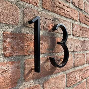 Stylish 6 Inch Stainless Steel Floating House Numbers