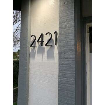 Stylish 6 Inch Stainless Steel Floating House Numbers