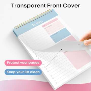 To Do List Pad - To Do List Notebook for Work with 52 Sheets, Undated Daily Planner Perfect for Daily Tasks and Goal Setting, To Do List Notepad Suitable for Office, Home and School-Early Dawn