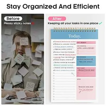 To Do List Pad - To Do List Notebook for Work with 52 Sheets, Undated Daily Planner Perfect for Daily Tasks and Goal Setting, To Do List Notepad Suitable for Office, Home and School-Early Dawn