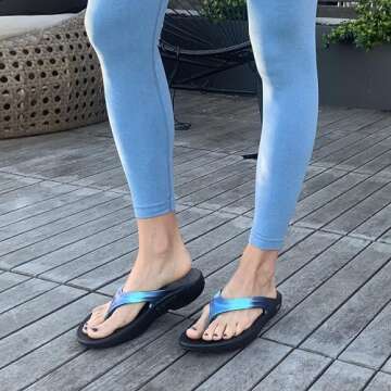 Stylish OOFOS OOlala Luxe Recovery Sandal for Women