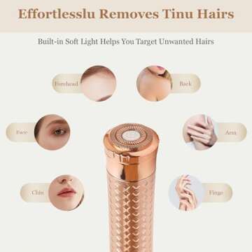 BLIBEE Facial Hair Removal for Women, Rechargeable Hair Removal Device, Painless Face Electric Razor...