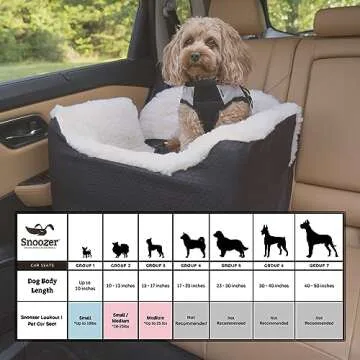 Snoozer Lookout I Dog Booster Seat for Comfortable Travel