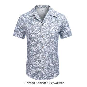Stylish COOFANDY Floral Cotton Shirts for Men - Summer Wear