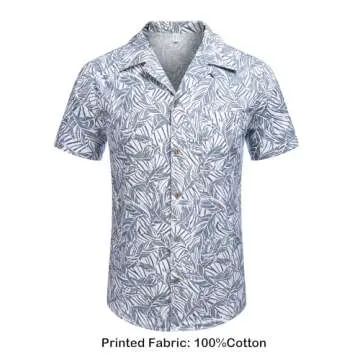 Stylish COOFANDY Floral Cotton Shirts for Men - Summer Wear