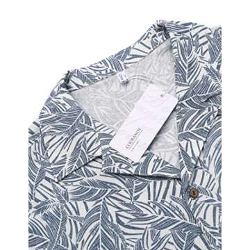 Stylish COOFANDY Floral Cotton Shirts for Men - Summer Wear
