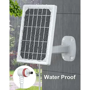 Solar Panel Charger for Ring Camera - Waterproof, Fast Charging