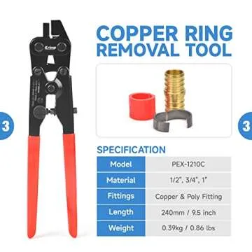 iCrimp IWS-1807CN PEX Crimping Tool Kit with Accessories