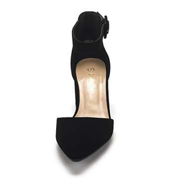 DREAM PAIRS Women's Annee Black Nubuck Low Heel Pump Shoes - 6.5 M US