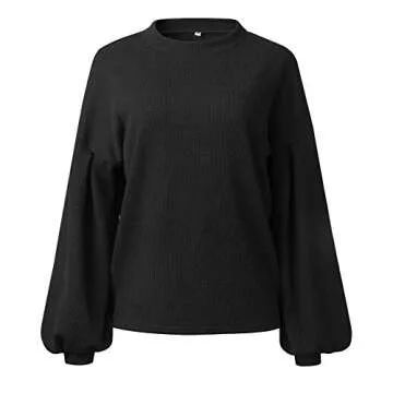 PRETTYGARDEN Women's Oversize Lantern Sleeve Sweater