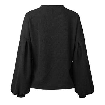 PRETTYGARDEN Women's Oversize Lantern Sleeve Sweater