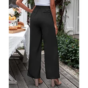 GRAPENT High-Waisted Wide-Leg Pants for Trendy Comfort